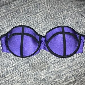 Triangl Purple Strapless Bikini Top.